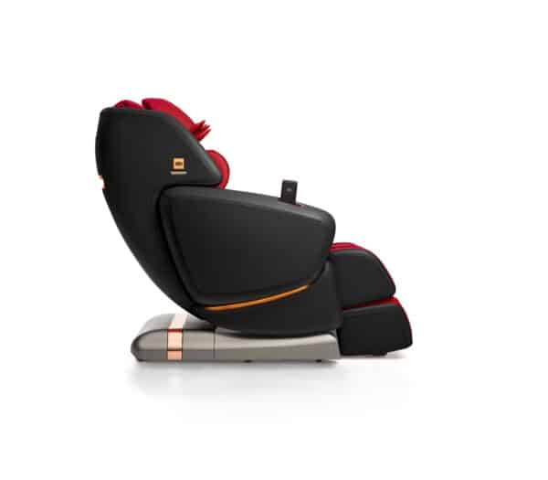 OHCO M8LE Massage Chair in Rosso Nero, Profile Position