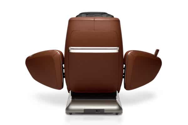 OHCO M.8 Massage Chair in Walnut, Back Open Position